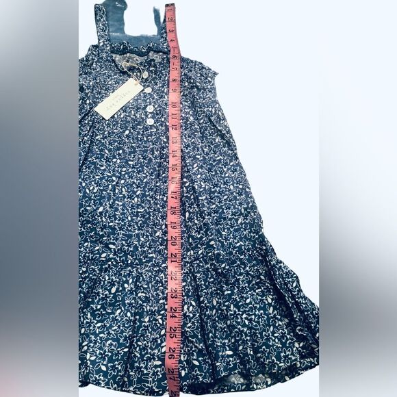 NWT CHILDREN’S COPPER KEY BLUE & WHITE FLOWER SUMMER STRAP MAXI DRESS SIZE: S - Picture 7 of 8